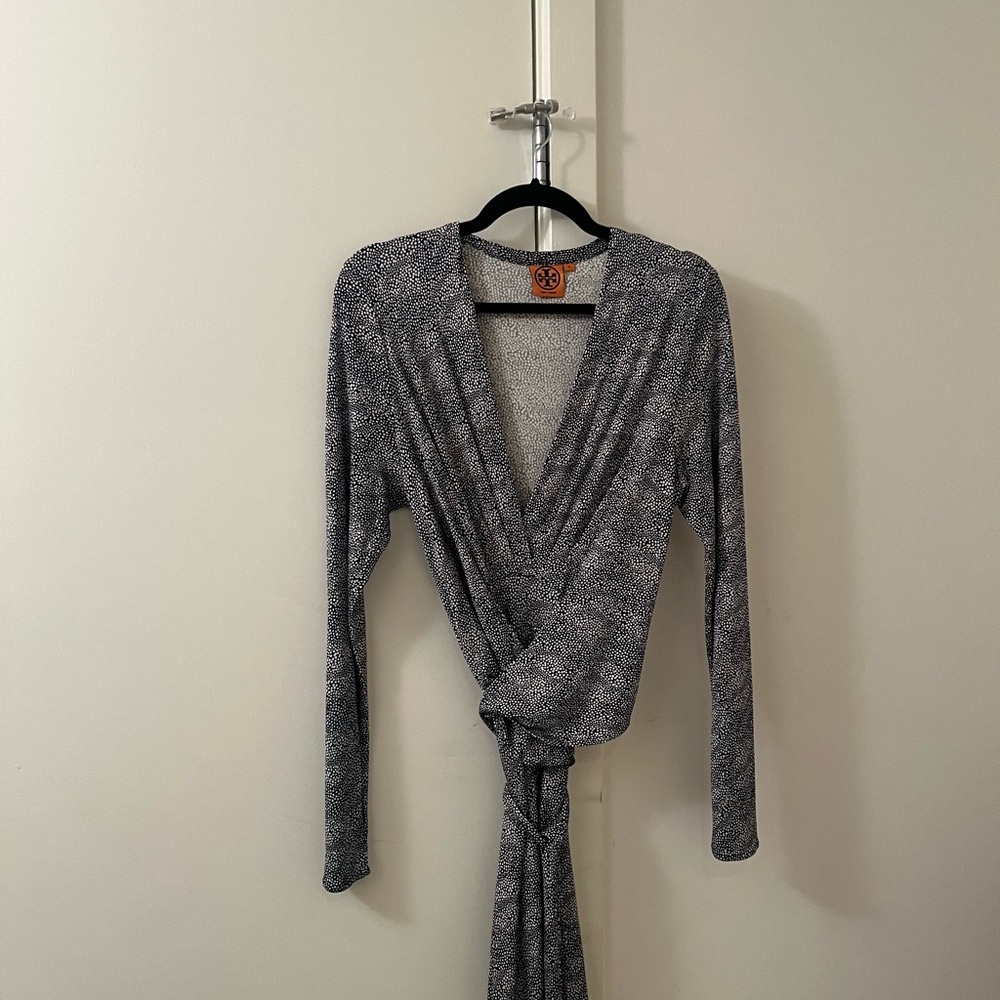 Navy blue and white vintage Tory.